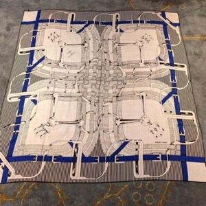 NEW Hermes large square cashmere silk scarf